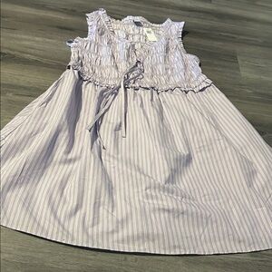 Old Navy Lavender Striped Midi Dress